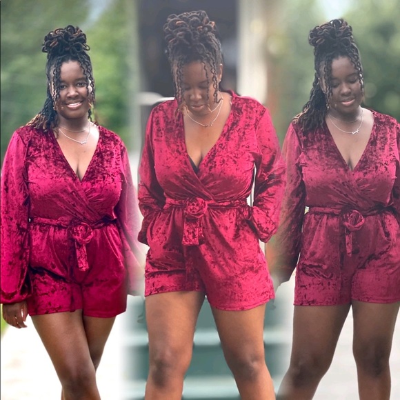 Velvet Romper - Picture 1 of 1